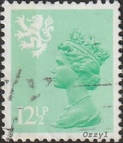 Great Britain Scotland #SMH20 1982 12-1/2p Green  QEII Machin Head USED-VF-NH.