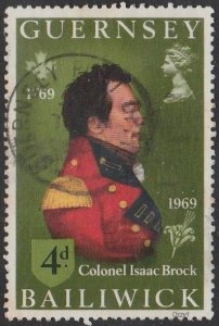 Guernsey #24 4d Colonel Isaac Brock USED-VF-HM