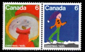 Canada Scott 674-675a MNH** 1975 Christmas pair of stamps