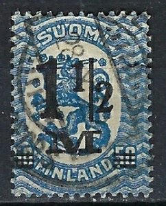 Finland 126 Used 1921 Surcharge (an9434)