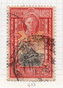 Ceylon 1947 GVI Early Issue Fine Used 10c. NW-206769