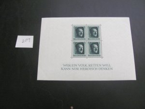 Germany  1937 MNH  SC B102 SS XF 70 EUROS (207)