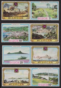 ST. LUCIA - 1971 LANDSCAPES / OLD & NEW VIEWS - 8V MINT NH