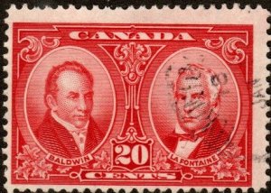 Canada 148 - Used - 20c R. Baldwin / L. Lafontaine (1927) (swcv $17.85)