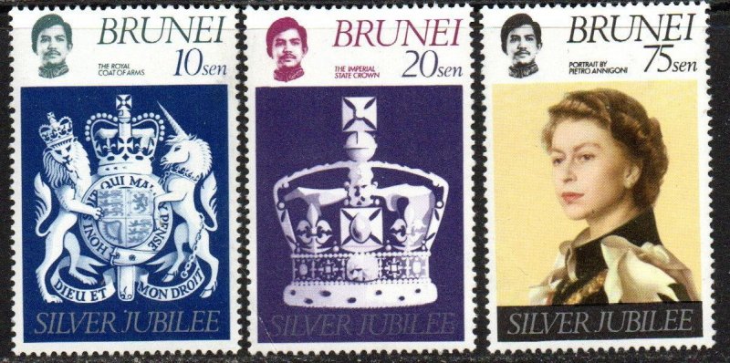 Brunei Sc #226-228 MNH