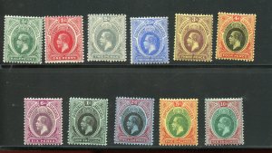 SOUTHERN NIGERIA 1912 GEO V SCOTT #45-55 F/VF OG MINT NEVER HINGED
