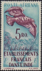 French India #C14-C16, Complete Set(3), 1949, Birds, Airplanes, Hinged