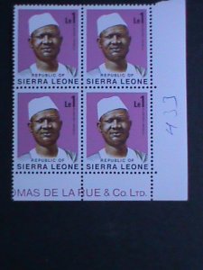 ​SIERRA LEONE-1972 SC#433 PRESIDENT SIAKA STEVENS MNH BLOCK MNH VERY FINE