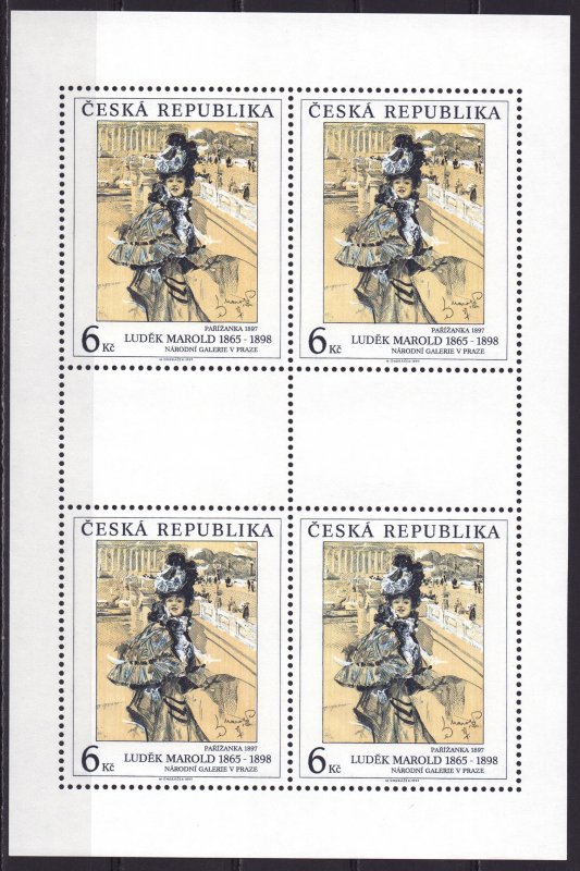 Czech Republic. 1995. Small sheet 96-8. painting. MNH.