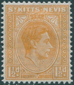 St Kitts Nevis 1938 SG70 1½d orange KGVI MLH