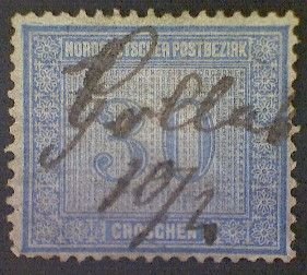 Germany (NorthGermConf), Scott #26, used (o), 1869,  Number , 30gr