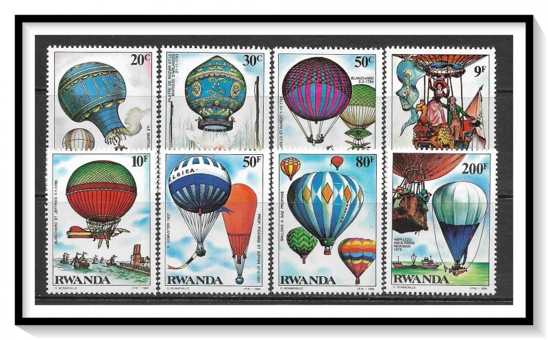 Rwanda #1183-1190 Hot Air Balloons Set MNH