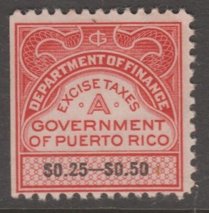 Puerto Rico Revenue fiscal Cinderella stamp 10-15- tnx