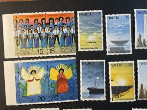 NAURU # 146-164-MINT/NEVER HINGED-----6 COMPLETE SETS------1976-78