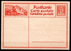 Liechtenstein Higgins&Gage # 7, entire postal card, mint nh, issued 1929