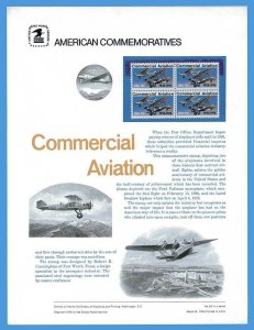 USPS COMMEMORATIVE PANEL #64 COMMERCIAL AVIATION #1684