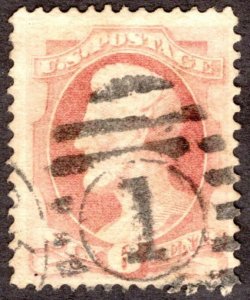 1873, US 6c, Lincoln, Used, Sc 159