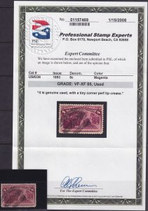 #236 Used, XF, PSE cert #01157468 (SMQ 90 - $80) (CV $10 - ID46207) - Joseph ...