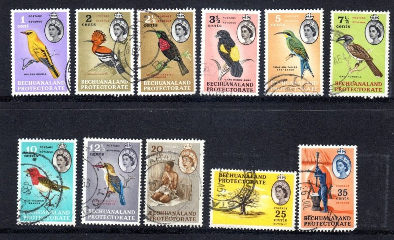 BECHUANALAND-   1961  - sg 168-178 + set to 35 cents   + USED + CV £35.00 