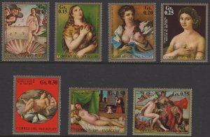 Paraguay 1971 MNH Sc 1347a-e, 1348-49 Paintings