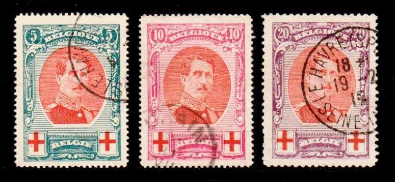 Belgium 1915, Sc. # B31-33, used. (3419)