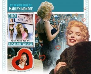 Togo - 2021 Marilyn Monroe Anniversary - Stamp Souvenir Sheet - TG210169b