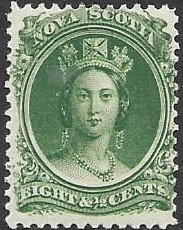 Nova Scotia 11  1860  8 cent unused