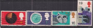 GB 1967 QE2 Set British Discovery & Inventions used SG 752 - 755 ( K208 )