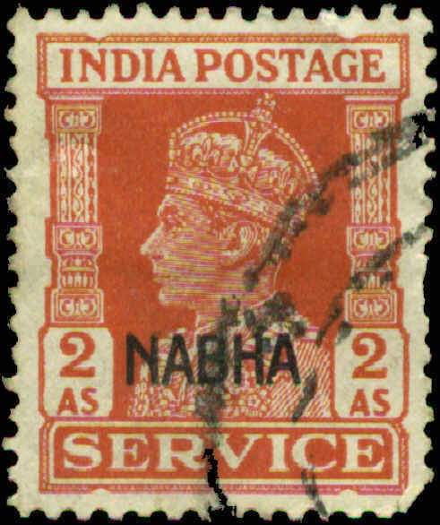 India, Convention States, Nabha Scott #O46 SG #O62 Used 