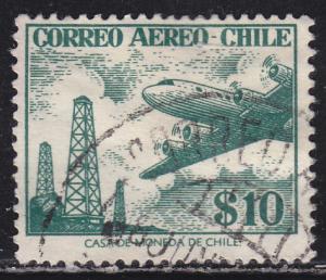 Chile C176 Oil Derricks and Plane 1956