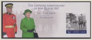 Isle of Man 2017 - Queen Sapphire ,  Mint Sheet - U/Mint