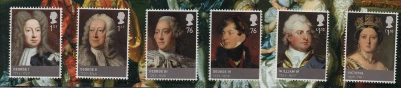 Great Britain Sc 2940-45  2011 House of Hanover stamp set mint NH