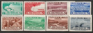 Cuba 1936 Sc 324-31 imperf set MLH*