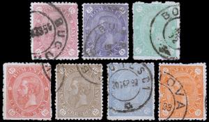 Romania Scott 101-107 (1891) Used H F-VF Complete Set, CV $22.50 B