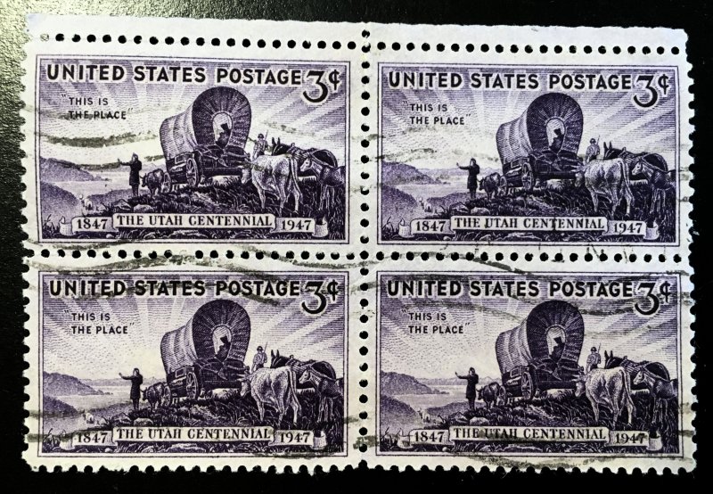 950 Utah, Circulated block Block,  Vic's Stamp Stash