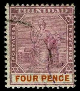 1896-1904 Trinidad #81 Britannia Watermark 2 - Used - F/VF - CV$27.50 (ESP#3290)