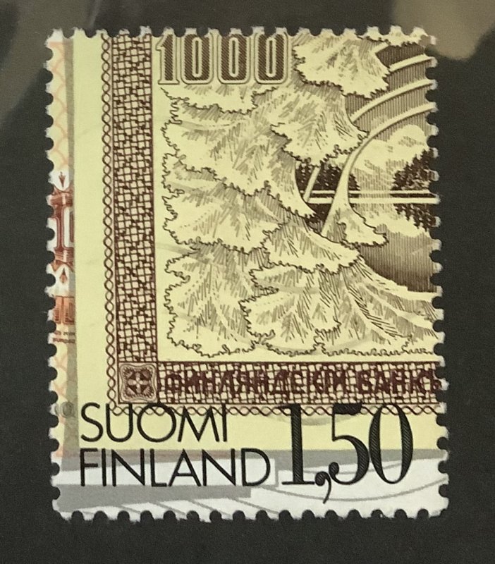 Finland 1985  Scott 706d  used - 1.50m,  Finnish Banknote Cent.