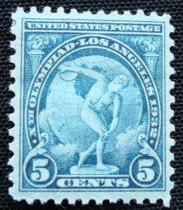 US #719 MHR Single, Olympics, SCV $2.25