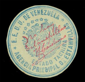 VENEZUELA 1901 TACHIRA - San Cristobal Fiscal - Local Issue Provisional - scarce