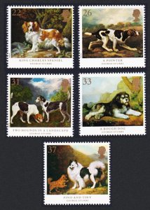 Great Britain Dogs Paintings by George Stubbs 5v 1991 MNH SC#1345-1349