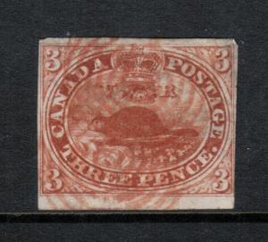 Canada #4 Used Fine With Scarce Red Cancel