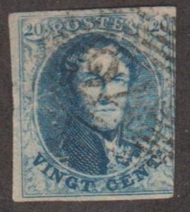 Belgium Scott #7 Stamp - Used Single