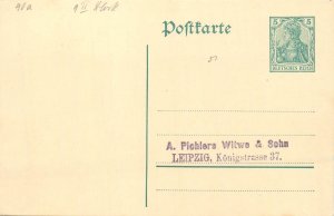 E0026 German Empire Postal Card A. Pichlers Witwe & Sohn Leipzig