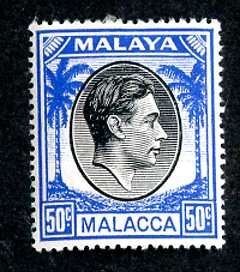 Malacca 1949 Sc#14 mlh cv. $1.50  ( bcxx11090 )