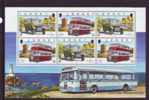 Jersey Sc 835a 1998 20 & 24 p buses booklet pane mint NH