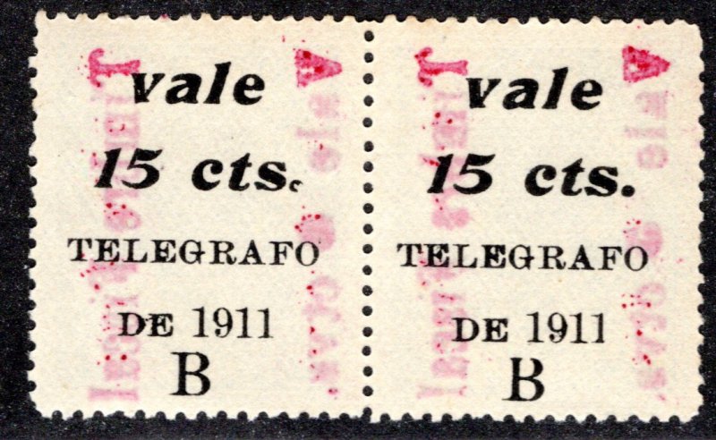 Nicaragua (Bluefields), RH33, H32- 15c on 5c, pos 3,4