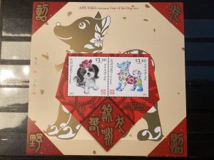 Aitutaki - Postfris/MNH - Sheet Year of the Dog 2018