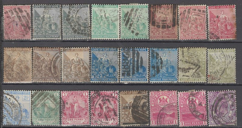 COLLECTION LOT OF #998 CAPE OF GOOD HOPE 24 STAMPS 1871+ CV+$20 CLEARANCE