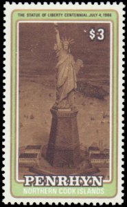 Penrhyn Islands #340-342, Complete Set(3), 1986, Never Hinged