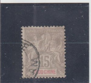 Indo-China  Scott#  11  Used  (1900 Navigation and Commerce)